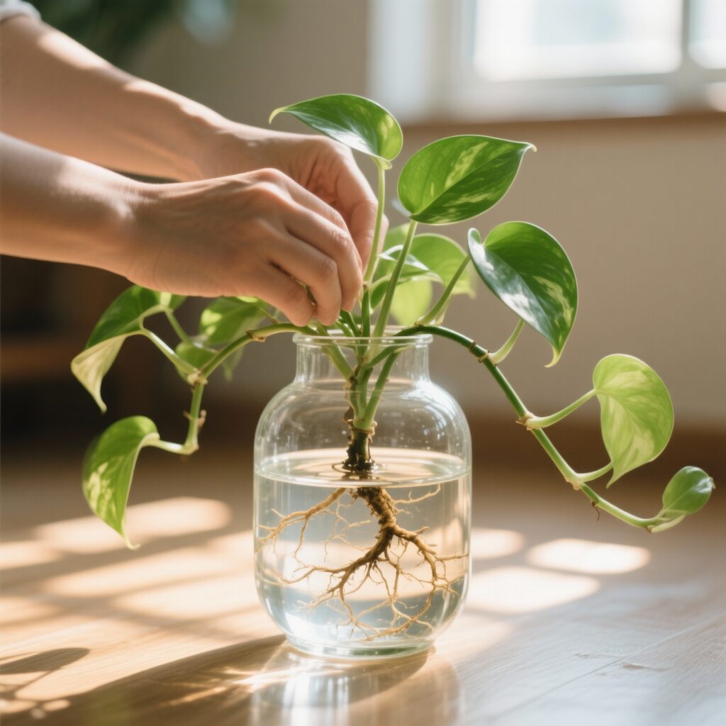 hydroponic plant setup